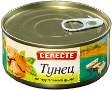 Seleste canned tuna fillet, 140 g