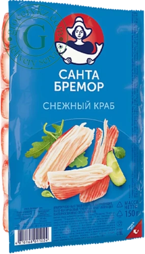 Santa Bremor crab sticks, snow crab, frozen, 150 g