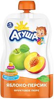 Agusha baby puree, apple and peach, 90 g