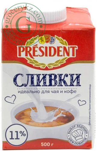 President cream, 11%, 500 g President cream, 11%, 500 g