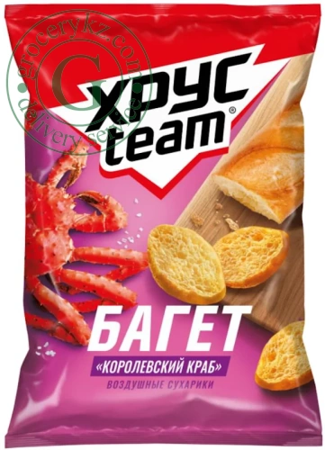 Hrusteam croutons, baguette, king crab, 60 g Hrusteam croutons, baguette, king crab, 60 g