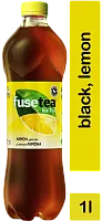 Fuse-Tea black ice tea, lemon, 1 l