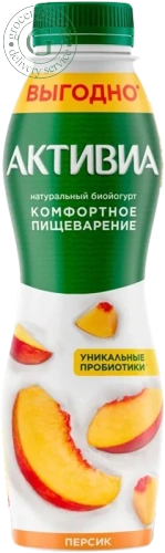 Activia yogurt, drinking, peach, 670 g Activia yogurt, drinking, peach, 670 g
