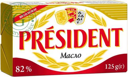 President unsalted butter, 82%, 125 g President unsalted butter, 82%, 125 g