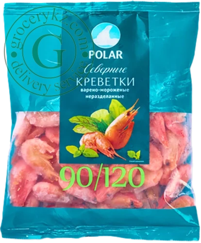 Polar northern prawns (shrimps), 90/120, 800 g Polar northern prawns (shrimps), 90/120, 800 g