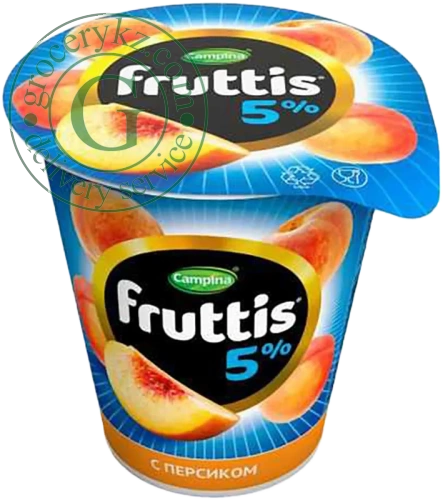 Fruttis yogurt, 5%, peach, 290 g
