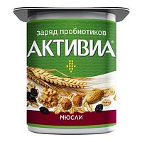 Activia yogurt, classic, muesli, 3.1%, 120 g