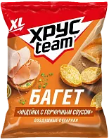 Hrusteam croutons, baguette, turkey with mustard sauce, 100 g