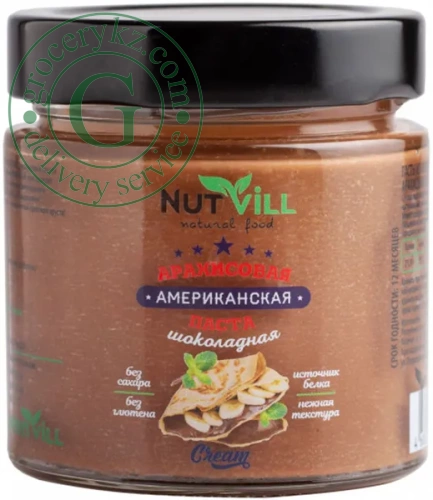 Nutvill american peanut butter, chocolate, 180 g