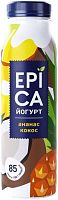 Epica drinking yogurt, pineapple and coconut, 260 g