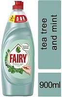 Fairy Gentle Hands dish washing liquid dish soap, tea tree and mint, 900 ml