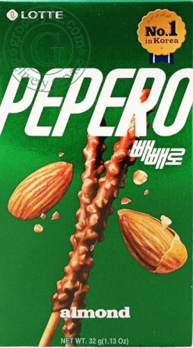 Lotte Pepero biscuit sticks, almond, 32 g Lotte Pepero biscuit sticks, almond, 32 g