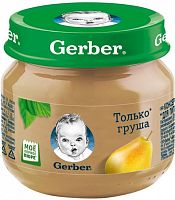 Gerber baby puree, pear, 80 g