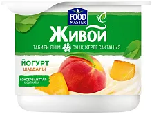 Foodmaster live yogurt, peach, 110 g