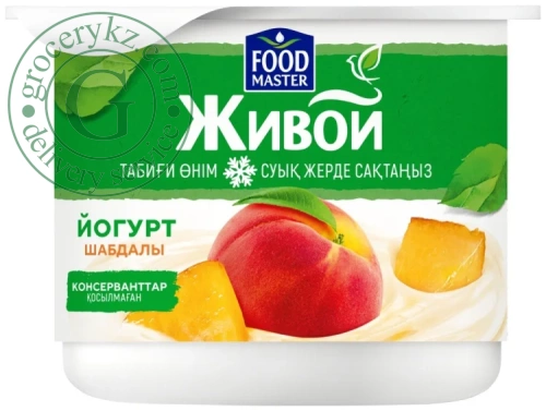 Foodmaster live yogurt, peach, 110 g
