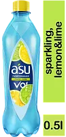 ASU sparkling water, lemon and lime, 0.5 l