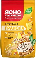 Yasnosolnyshko granola, mango, pineapple, cashew, 250 g
