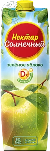Solnechnyi Nectar green apple juice, 0.95 l