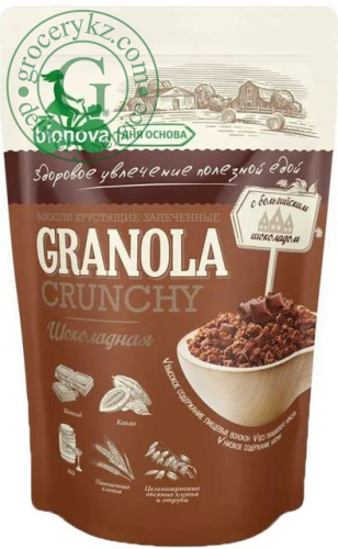 Bionova crunchy granola, chocolate, 400 g Bionova crunchy granola, chocolate, 400 g