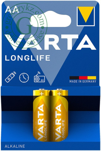 Varta Longlife AA batteries, 2 pc Varta Longlife AA batteries, 2 pc