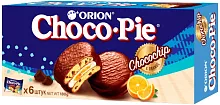 Orion Choco Pie (6 in 1), chocochip and orange , 180 g