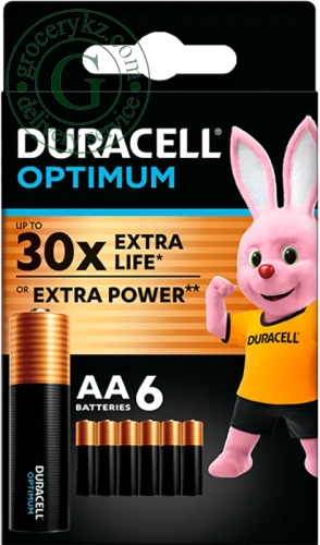 Duracell Optimum AA batteries, 6 pc Duracell Optimum AA batteries, 6 pc