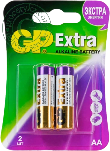 GP Extra AA batteries, 2 pc GP Extra AA batteries, 2 pc
