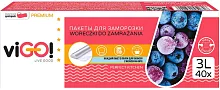 Vigo freezer bags, 3L, 40 bags