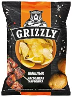 Grizzly potato chips, BBQ, 110 g