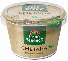 Selo Zelenoe sour cream, 15%, 180 g