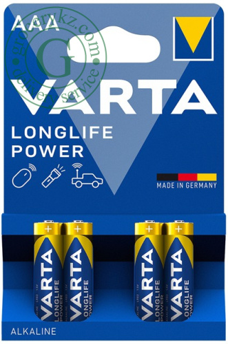 Varta Longlife Power AAA batteries, 4 pc Varta Longlife Power AAA batteries, 4 pc