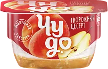 Chudo curd yogurt, peach and pear, 100 g