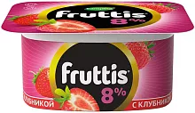 Fruttis yogurt, 8%, strawberry, 115 g