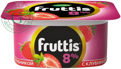 Fruttis yogurt, 8%, strawberry, 115 g