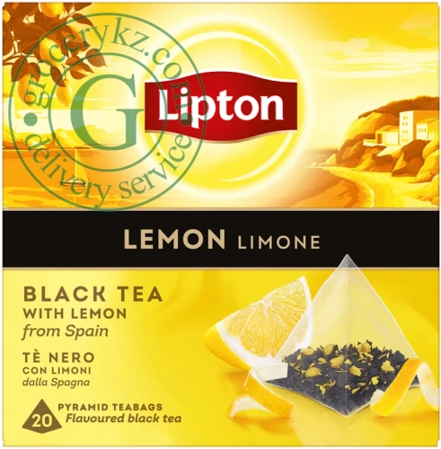 Lipton black tea, lemon, 20 pyramids Lipton black tea, lemon, 20 pyramids