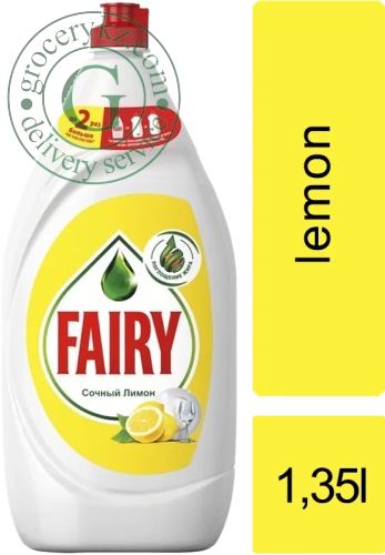 Fairy dish washing liquid dish soap, lemon, 1350 ml