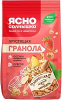 Yasnosolnyshko granola, strawberry, peach, almond, 250 g