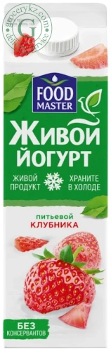 Foodmaster drinking live yogurt, strawberry, 900 g Foodmaster drinking live yogurt, strawberry, 900 g