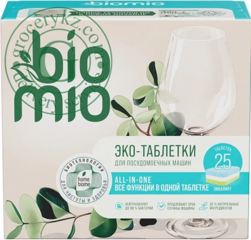 BioMio dishwasher tablets, eucalyptus, 25 tablets