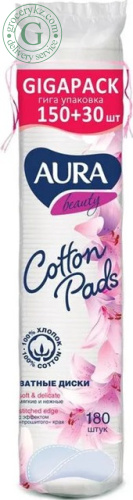 Aura cotton pads, 180 pc Aura cotton pads, 180 pc