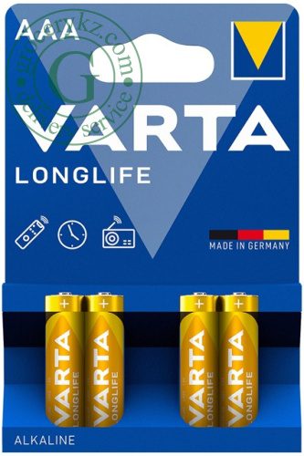 Varta Longlife AAA batteries, 4 pc Varta Longlife AAA batteries, 4 pc