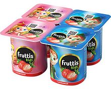Fruttis yogurt, kids, strawberry (4 in 1), 440 g