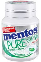 Mentos Pure White gum, gentle mint, 54 g