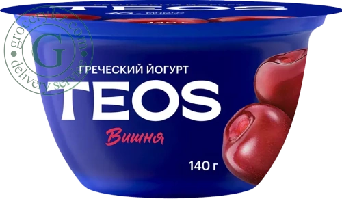 TEOS greek yogurt, cherry, 2%, 140 g