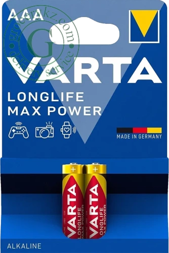 Varta Longlife Max Power AAA batteries, 2 pc Varta Longlife Max Power AAA batteries, 2 pc