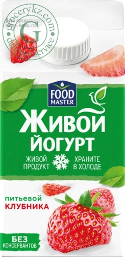 Foodmaster drinking live yogurt, strawberry, 450 g Foodmaster drinking live yogurt, strawberry, 450 g