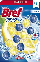 Bref Power Activ refresh box for toilet bowl, lemon, 150 g