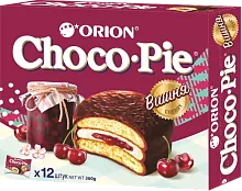Orion Choco Pie (12 in 1), cherry, 360 g