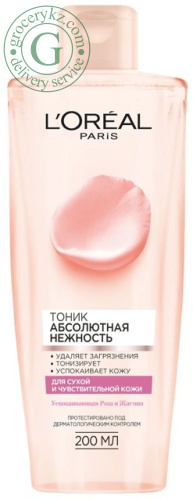 L'Oreal face toner, for dry and sensitive skin, 200 ml L'Oreal face toner, for dry and sensitive skin, 200 ml