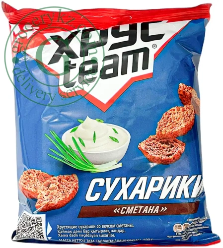 Hrusteam croutons, sour cream, 100 g Hrusteam croutons, sour cream, 100 g